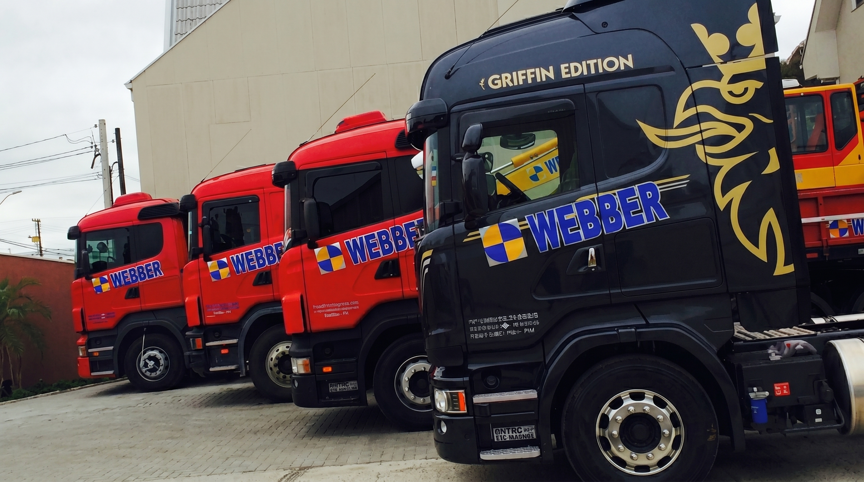 Frota de caminhões da Webber